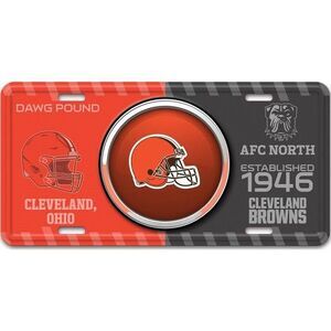Cleveland Browns NFL Bullseye License Plate